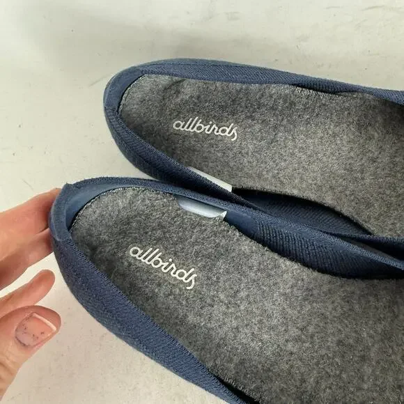 Allbirds Tree Breezers Ballet Flats Women's 8.5 Navy Blue Knit Slip-On Comfort - Picture 9 of 10